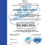 Sunsafe Agrotextiles is accredited with an ISO certification in Quality Management of Manufacturing and Export of Shade Nets Conforming to IS 16008.